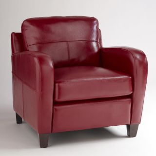 Red Leather Mason Chair   World Market