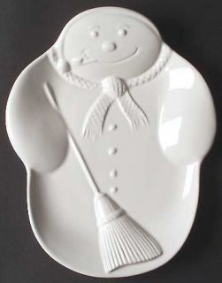 Pfaltzgraff Heritage White Snowman Plate, Fine China Dinnerware   Stoneware,York